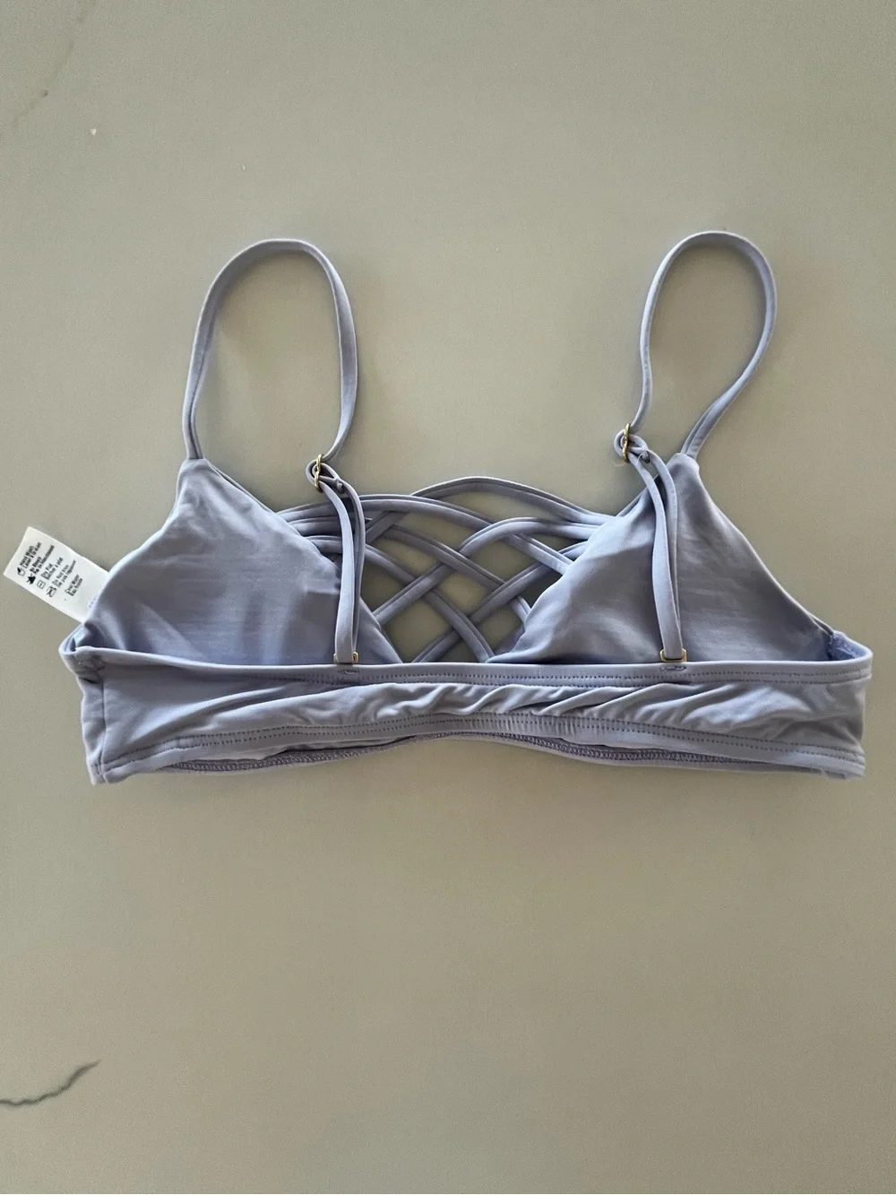 L*Space Lavender Lilac Jaime Strappy Front Bralette Bikini Top Size Small NWOT